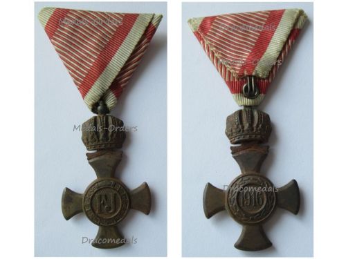 Austria Hungary WWI Iron Cross for Merit with Crown 1916 in Iron