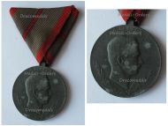 Austria Hungary WWI Wound Medal Laeso Militi for Single Wound Marked W&A 1918 Signed by Placht