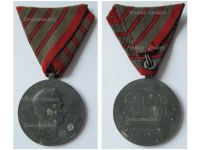 Austria Hungary WWI Wound Medal Laeso Militi for 3 Wounds Marked HMA 1918 Signed by Placht
