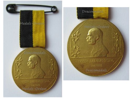 Austria Hungary Golden Jubilee Medal for the Celebrations & the Parade of the 60th Anniversary of Kaiser Franz Joseph's Reign 1848 1908 by Schneider