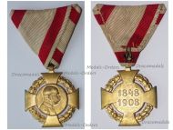 Austria Hungary Diamond Jubilee Cross for the 60th Anniversary Kaiser Franz Joseph's Reign 1848 1908 for the Armed Forces