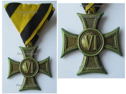 Austria Hungary WWI Long Military Service Cross for VI Years 3rd Class for NCO and Enlisted Men 1913 1918