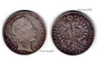 Austrian Empire Silver One Gulden (Florin) Coin 1858 A, Kaiser Franz Joseph I, Vienna Mint