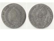 Austrian Empire Silver 20 Kreuzer Coin 1787 A, Kaiser Joseph II Vienna Mint
