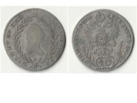 Austrian Empire Silver 20 Kreuzer Coin 1787 A, Kaiser Joseph II Vienna Mint