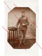 Austria Hungary WWI Portrait Photo Captain with 4 Medals (Large Silver & Bronze Bravery Medal, Merit Cross, Kaiser Karl's Troops Cross)