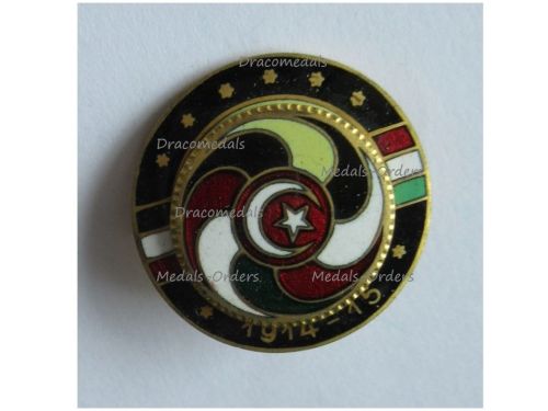 Germany WWI Central Powers Flags Cap Badge 1914 1915 Circular