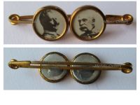 Austria Hungary WWI Cap Badge Brooch United Kaisers Franz Joseph and Wilhelm II in Individual Medallions