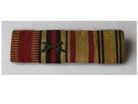 Austria Hungary Germany WWI Ribbon Bar of 4 Medals (Jubilee Cross 1848 1908 , Mobilization Cross for the Balkan Wars, Hindenburg & Kaiser Karl's Cross of the Troops)