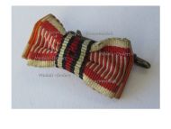 Austria Hungary WWI Ribbon Lapel Pin Boutonniere of 2 Medals (Bravery Tapferkeit Fortitudini Medal, Karl's Cross of the Troops, Hindenburg Cross)
