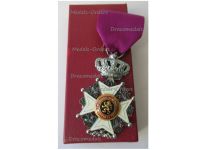 Belgium Order of Leopold I Knight's Cross Civil Division 1952 Bilingual Boxed