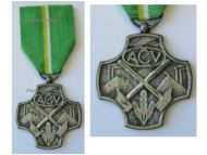 Belgium WWII Long Membership Medal of the Syndicate of Trade Unions ACV Silver 2nd Class in Flemish