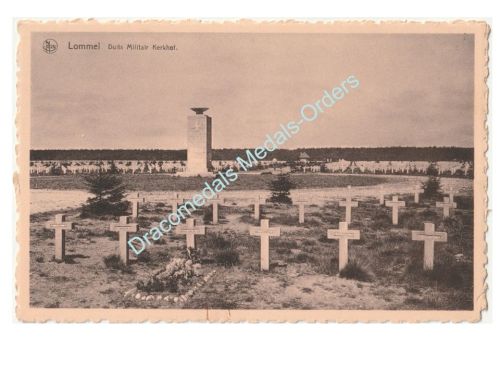 Belgium WWI Propaganda Postcard Lommel, German Military Cemetery. In Flemish