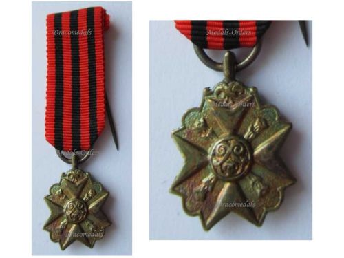 Belgium WWI Bronze Civil Medal of Long Service in State Administration 5th Class MINI