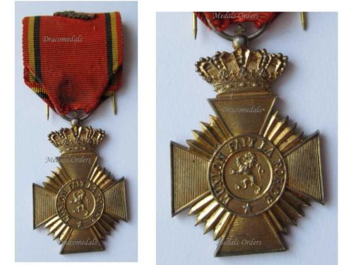 Belgium WWI Military Decoration for Acts of Bravery and Distinguished Service 2nd Class with Bronze Palms