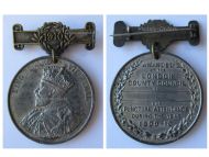 Britain King Edward VII Medal for Punctual Attendance 1910 for 2nd Award with Bronze Bar by the London County Council