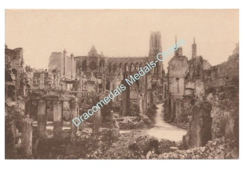 Britain WWI Propaganda Postcard, Reims, Ruins of the Cathedral