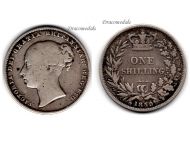 Great Britain One Shilling 1859 Coin Queen Victoria