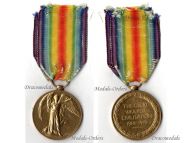 Britain WWI Victory Interallied Military Medal East Kent Regiment (The Buffs) KIA Loos 1916 