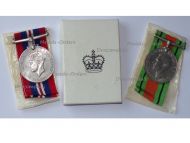 Britain WWII Set of 2 Medals (Defence Medal & War Medal 1939 1945) Boxed