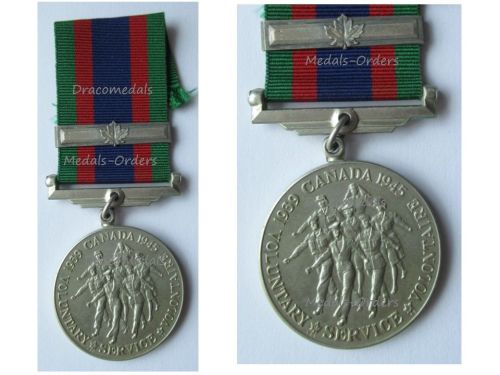 Canada WWII Canadian Volunteer Service Medal 1939 1945 with Maple Leaf Clasp