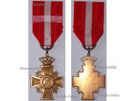Denmark WWI Loyal Service and Good Conduct Cross for 16 Years of Military Service King Christian X 1912 1947