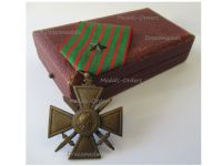 France WWI War Cross 1914 1918 with 1 Citation Bronze Star Boxed
