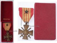 France WWII War Cross 1939 with 1 Citation Silver Star Boxed by SNAG