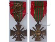 France WWII War Cross 1939 with 3 Citations (2 Palms, 1 Bronze Star)