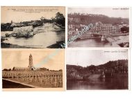 France WW1 4 Postcards Military Cemetery Memorial Douaumont Destroyed Bridge Dinant Lagny French Photo 1914 1918 Great War WWI