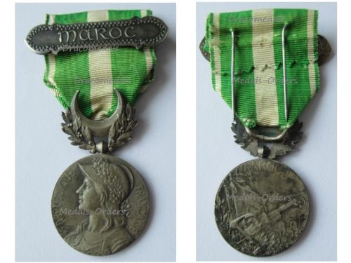 France Morocco Campaign Medal 1908 with Clasp Maroc by Lemaire