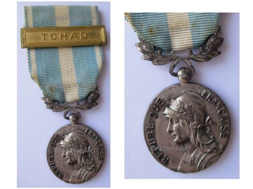 France Overseas Medal with Bar Tchad