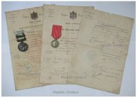 France Set of Medals & Diplomas of an Infantry Captain (British Crimea Medal with Bar Sebastopol, French Italian Campaign Medal 1860)