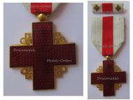 France Red Cross Medal of Recompense Gold Class 2nd Type 1st Form 1950 with Ribbon Bar