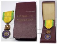 France WWI Military Medal Valor & Discipline 1870 7th type 1910 1951 by Paris Mint Boxed