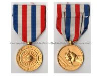 France WWII Railroad Gold Merit Medal for 35 Years Service 2nd Type Named 1945 by Paris Mint