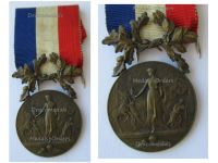 France WWI Bronze Medal of Honor of the French Ministry of Interior for Acts of Courage & Devotion Type 1889 by Coudray