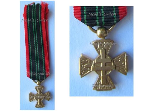 France WWII Resistance Volunteer Cross 1939 1945 by the Paris Mint MINI