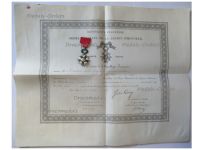 France National Order of the Legion of Honor Knight's Cross with Diploma to Captain of the 12th Artillery Regiment Franco-Prussian War 1870 1871