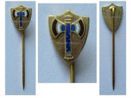 France WWII Order of the Gallic Francisque Badge Government of Vichy Stickpin Miniature by Decat