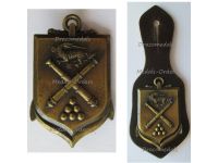 France Badge School of Applied Artillery by Drago on Leather Fob