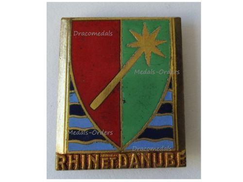 France WWII Badge of the French 1st Army Rhin et Danube by Drago