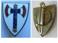 France WWII Order of the Gallic Francisque Badge Vichy Government Marked "Offret par le Marechal" by Arthus Bertrand