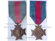 France WWII Cross for Voluntary Services Bronze Class 2nd Type with Large Head by Delannoy