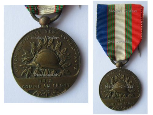 France WWII Medal of Merit of the UNC French National Combatant Union 1939 1945 Named
