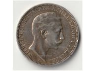 Germany Prussia 3 Mark 1911 A Silver Coin Kaiser Wilhelm II Berlin Mint