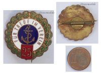Germany WWI Badge of the Veteran Association of the German Imperial Navy for 25 Years Loyal Contribution