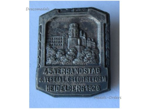 Germany Badge of the Association for the Restructure of the German Debt Heidelberg 1928