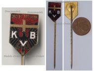 Germany Prussia WWI Catholic Association Badge Stickpin KVB Deo et Patriae