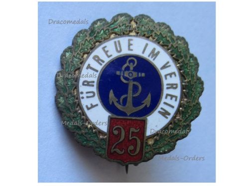 Germany WWI Badge of the Veteran Association of the German Imperial Navy for 25 Years Loyal Contribution